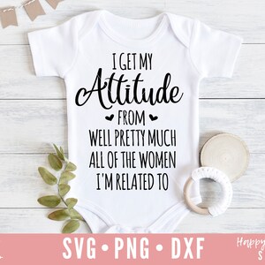 Ho il mio atteggiamento SVG, Bambino D'oca svg, newborn svg, dxf, png download istantaneo, Newborn Quote svg, divertente baby svg, Baby Quote svg, Onesie