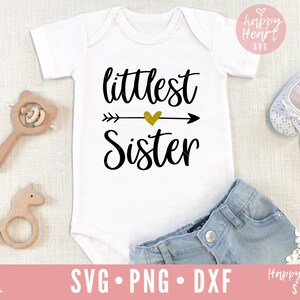 Littlest Sister SVG, Little Sister SVG, Sister svg, dxf and png instant download, Sister Design svg, Best sister SVG, Siblings svg, Sister