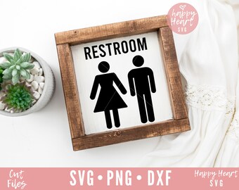 Restroom SVG, Bathroom svg, Washroom svg, dxf and png instant download, Bathroom sign SVG, Get Naked SVG, Bathroom decor svg, Toilet svg
