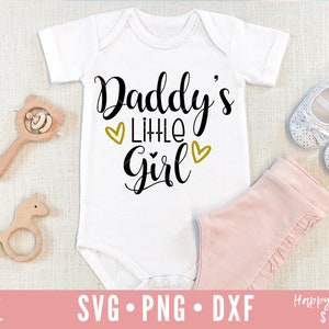 Daddy's Little Girl SVG, la ragazza di papà svg, dxf e png download istantaneo, giorno del padre SVG, papà e figlia SVG, Baby Girl svg, Baby svg