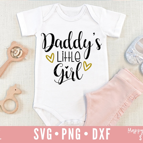 Daddy's Little Girl SVG, Daddy's girl svg, dxf and png instant download, father's day SVG, Daddy and daughter SVG, Baby Girl svg, Baby svg