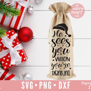 Christmas Wine Bag SVG, Wine Bag svg, Christmas Wine Bag svg, Wine svg, png, dxf instant download, Wine Sayings SVG, Wine Bag svg, Wine svg