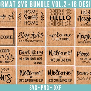 Deurmat SVG Bundel, Deurmat Bundel, Funny Doormat Bundle, Funny Doormat svg, Doormat svg, dxf, png instant download, Welcome Doormat svg