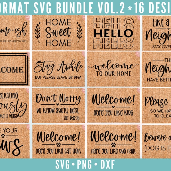Doormat SVG Bundle, Doormat Bundle, Funny Doormat Bundle, Funny Doormat svg, Doormat svg, dxf, png instant download, Welcome Doormat svg