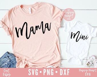 Mama And Mini svg, Mama svg, Mini svg, Mommy and Me svg, Mom Life svg, dxf,png instant download, Mother's day SVG, Blessed Mama svg, Momlife
