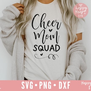 Cheer Mom Squad svg, Cheer Mom SVG, Cheerleader svg, dxf, png instant download, Mom Life SVG, cheer mama svg, cheer sister, Football svg