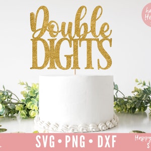 Zweistellig Cake Topper SVG, Cake Topper svg, zweistellig svg, Geburtstag Cake Topper SVG, Geburtstag svg, dxf, png sofort download, 10 svg