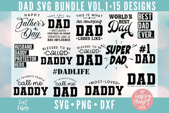 Dad SVG, Dad SVG Bundle, Father's Day svg, Dad Bundle, Father's Day Bundle, Daddy svg, dxf, png instant download, Dad Quotes svg, Dad svg