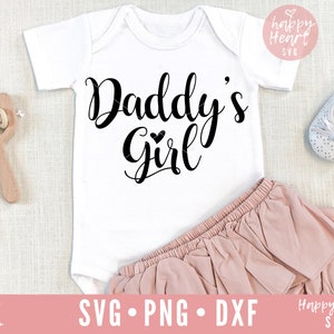 Daddy's Girl SVG, la bambina di papà svg, dxf, png download istantaneo, giorno del padre SVG, papà e figlia SVG, Baby Girl svg, Baby svg