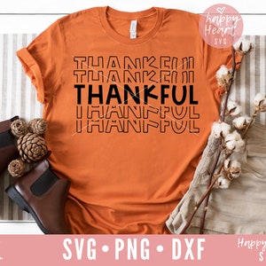 Thankful SVG, Thankful Grateful and Blessed SVG, Blessed svg, dxf and png instant download, Christian SVG, Thanksgiving svg, Fall svg