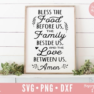 Bendice la comida antes que nosotros SVG, Oración svg, dxf, png descarga instantánea, Escritura SVG, SVG espiritual, Christian svg, Cocina svg, Firma haciendo