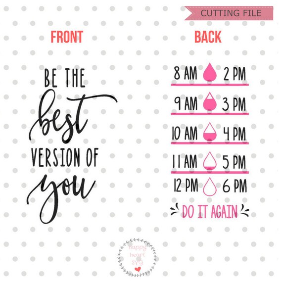 Download Free Be The Best Version Of You Svg Water Bottle Svg And Dxf Etsy SVG Cut Files