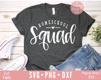 Homeschool Squad svg,  Homeschool Mom svg, Quarantine Life SVG, Quarantine svg, dxf, png instant download, Mom Life svg, Homeschool svg