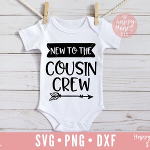 Nuevo para el primo crew svg, Cousin Crew SVG, Cousin svg, dxf, png descarga instantánea, nueva adición a la tripulación, nuevo a la tripulación svg, primos