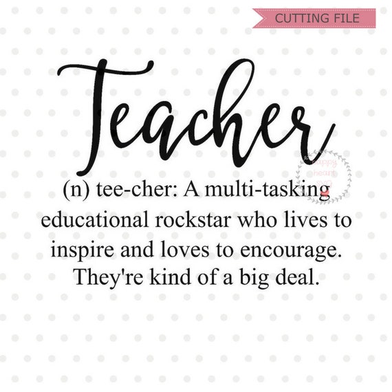 Download Teacher Definition Svg Teacher Svg Dxf Png Instant Etsy