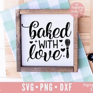 Gebacken mit Liebe SVG, Valentine Topf Halter Svg, Valentinstag Backen Svg, Lehrer Svg, Dxf, Png sofortigen Download, Küche Svg, Backen Svg