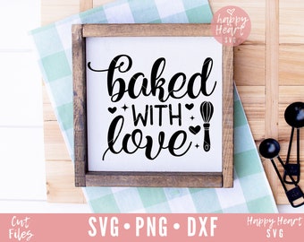 Baked With Love SVG, Valentine Pot Holder svg, Valentine's Day Baking svg, Teacher svg, dxf, png instant download, Kitchen svg, Baking svg