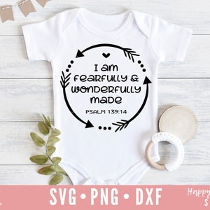 Spaventosamente e meravigliosamente fatto SVG, newborn svg, dxf, png download istantaneo, Baby SVG, piccolo miracolo svg, Christian svg, Risposta Preghiera svg
