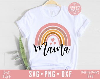 Rainbow Mama svg, Mama SVG, Mama Rainbow svg, Blessed Mama svg, Rainbow Mom svg, dxf i png natychmiastowe pobieranie, Mom Quote svg, Mom Life svg