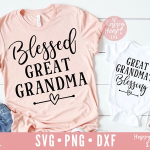 Gesegnete große Oma Svg, große Oma Segen Svg, gefördert zu großen Oma SVG, Oma Svg, Dxf, Png, Baby sagen Svg, Baby Svg