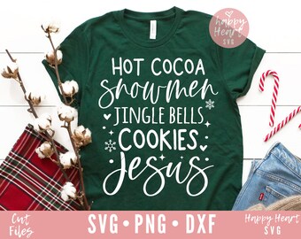 Hot Cocoa Snowmen And Jesus svg, Christmas svg, dxf,png instant download, Christian svg, Christmas quote svg, Christmas Shirt svg, Faith svg