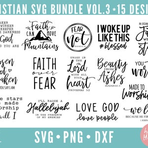 Christian Bundle, Scripture Bundle, Bible Verse Bundle, Bible Quote svg, dxf, png instant download, Religious SVG, Christian svg, Faith svg