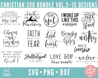 Christian Bundle, Scripture Bundle, Bible Verse Bundle, Bible Quote svg, dxf, png instant download, Religious SVG, Christian svg, Faith svg