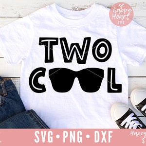 Two Cool SVG, Second Birthday svg, dxf and png instant download, 2nd birthday SVG, Two Handsome svg, Boy birthday svg, birthday boy svg