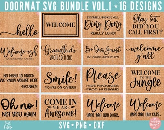 Doormat Bundle, Doormat SVG Bundle, Funny Doormat Bundle, Funny Doormat svg, Doormat svg, dxf, png descarga instantánea, Cartel haciendo SVG Bundle