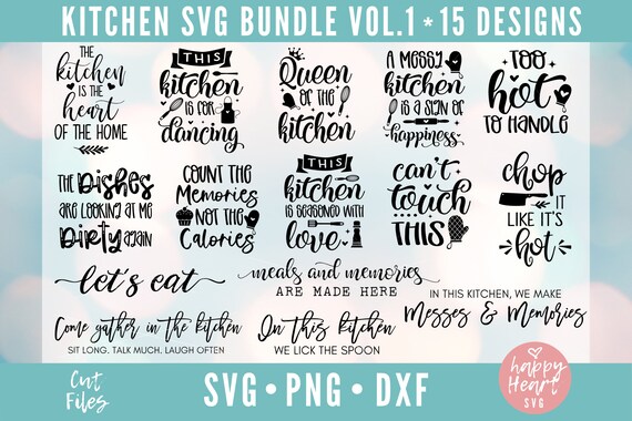 Funny Kitchen Sayings lettering bundle svg vol.1 - Buy t-shirt designs