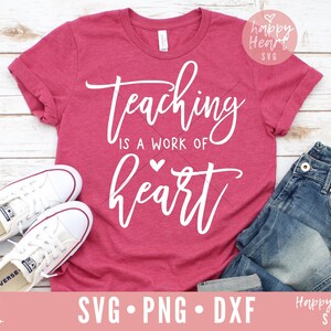 La enseñanza es una obra de corazón SVG, Maestro svg, Maestro San Valentín svg, dxf, png descarga instantánea, San Valentín svg, Maestro Cita svg, Maestro