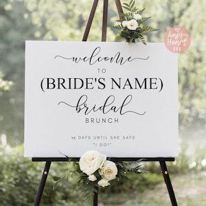 Braut Brunch Schild SVG, Hochzeit Countdown svg, DIY Hochzeitsschild svg, dxf, png direkter Download, Brautbrunch
