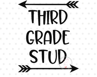 Archivo SVG de diseño de tercer grado para la vuelta al cole (descarga digital)