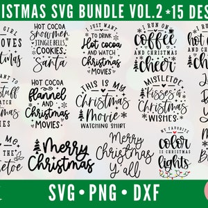 Christmas Bundle, Christmas SVG Bundle, Christmas Shirt Bundle, Christmas svg, dxf, png instant download, Christmas Shirt svg, Holiday svg