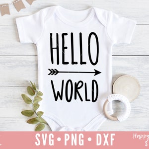 Witaj świecie SVG, cześć, jestem tu nowy SVG, dxf, png natychmiastowe pobieranie, Noworodek SVG, dziecko SVG, noworodek SVG, Cześć, jestem tu nowy SVG, Nowy w ekipie