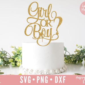 Chica o niño svg, Cake Topper svg, Girl Or Boy Cake Topper svg, Baby Shower svg, dxf, png descarga instantánea, Oh Baby SVG , Gender Reveal svg
