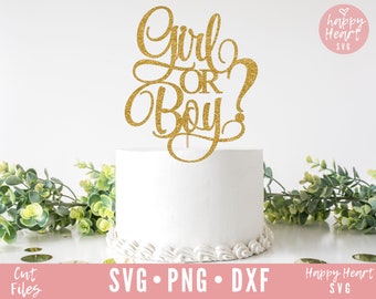 Girl Or Boy svg, Cake Topper svg, Girl Or Boy Cake Topper svg, Baby Shower svg, dxf, png instant download, Oh Baby SVG , Gender Reveal svg