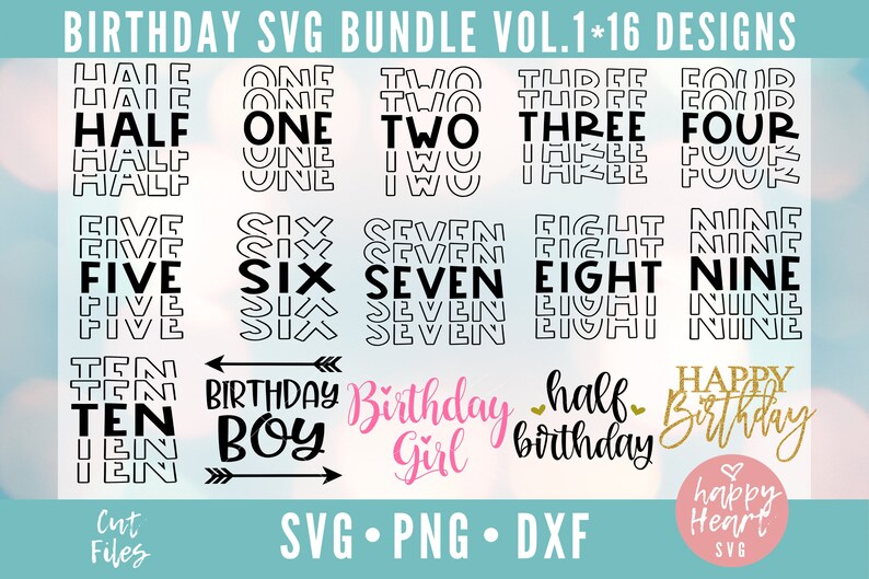 Download Birthday SVG Bundle Birthday Bundle Kids Bundle Birthday | Etsy