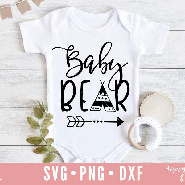 Baby Bear SVG, baby svg, dxf, png instant download, bear SVG, bear family svg, baby bear SVG file, Baby Quote svg, Newborn svg, Hello World