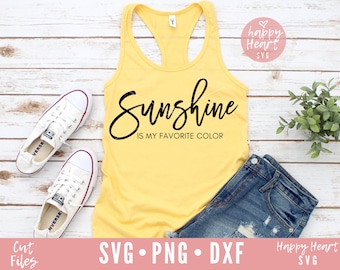 Sunshine Is My Favorite Color svg, Sunshine And Summertime SVG, Summer svg, dxf and png instant download, Summer Quotes svg, Sunshine svg
