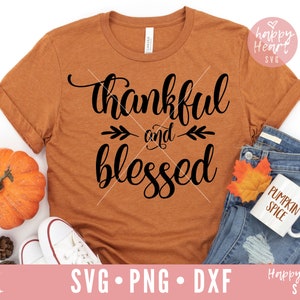 Dankbares und gesegnetes SVG, gesegnetes SVG, dxf, png instant download, Dankbares SVG, christliches SVG, Thanksgiving SVG, Simply Blessed svg, Glaube