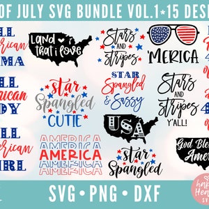 4th of July SVG Bundle, 4th Of July Bundle, 4th of July SVG, Patriotic svg, dxf, png instant download, Independence Day SVG, Fourth of July