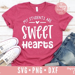 Mes élèves sont sweethearts SVG, enseignant Valentine svg, enseignant svg, dxf, png téléchargement instantané, Valentine svg, Enseignant Disant svg, Enseigner svg