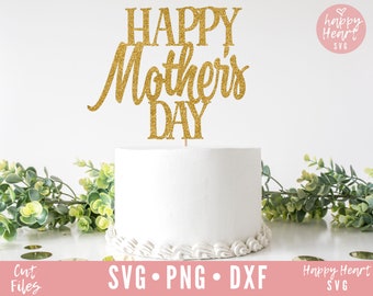 Muttertag Cake Topper svg, Happy Mother es Day Cake Topper svg, Cake Topper svg, Muttertagssvg, dxf, png direkter Download, Muttertag