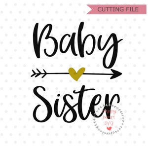 Sorellina SVG, sorella svg, dxf e png immediata scaricare, piccola sorella SVG per Cricut e Silhouette, migliore sorella SVG, fratelli svg