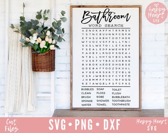 Badezimmer Wort Suche Svg, vergessen Sie Ihr Telefon Svg, Bad Zeichen SVG, Bad Svg, Dxf, Png sofortiger Download, Bad Zitat SVG, Toilette Svg