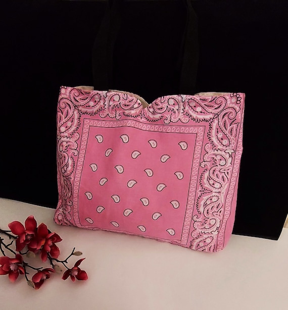 Pink bandana bag hotsell