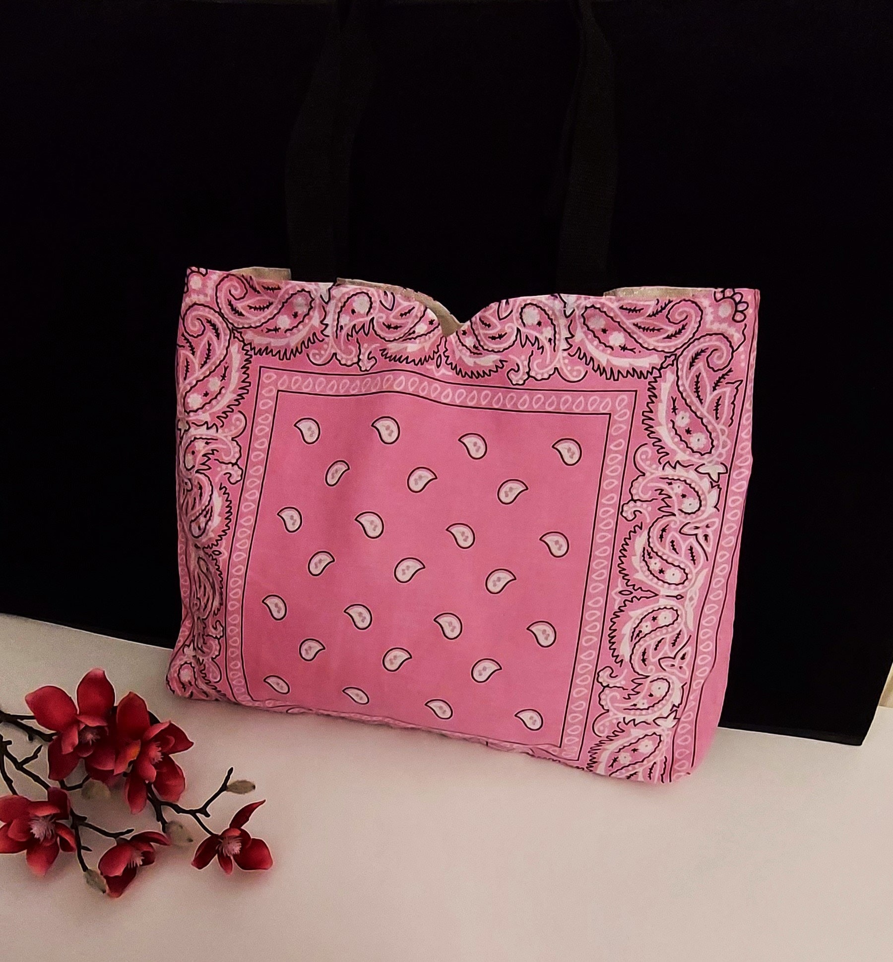 Sac Tote Bag Bandana Rouge - Deb'O'Hara Création