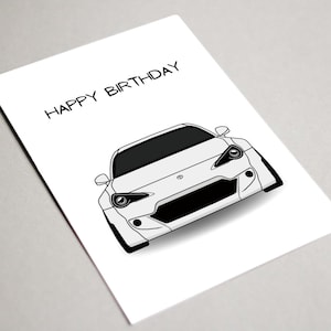 Toyota 86 Printable Card, Toyota Happy Birthday, Toyota 86 Card, 86 BRZ FRS Birthday Card, Car Lover Card, Car Birthday Card