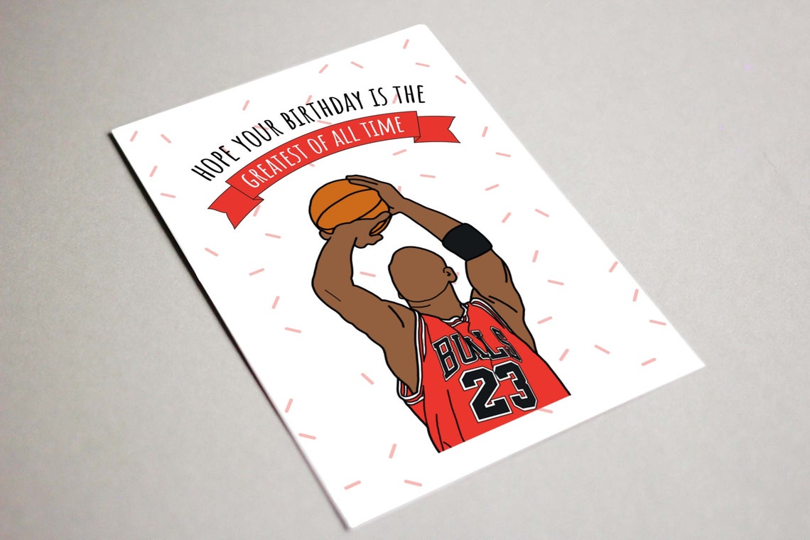 Michael Jordan Printable Download Card Hope Your Birthday is - Etsy